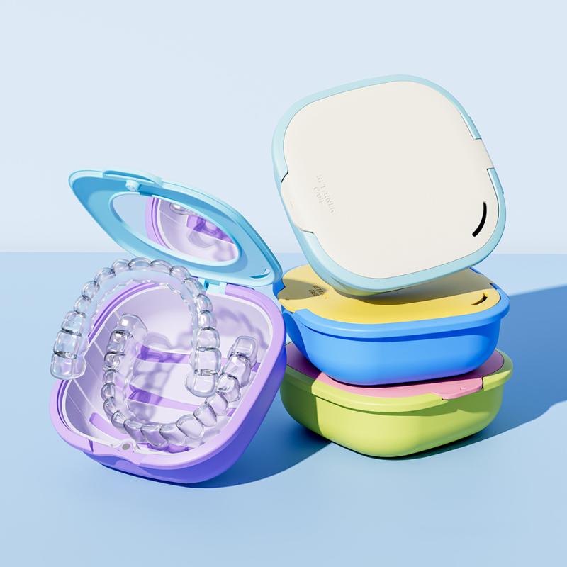 Teeth Whitening For Braces - Чехол-фиксатор со сливной корзиной, портативная коробка