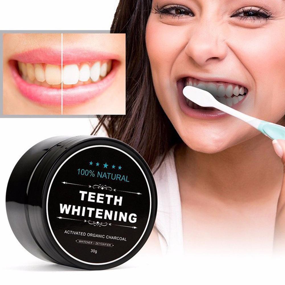 Teeth Whitening Activated Organic Charcoal - 30 г натуральный порошок для отбеливания