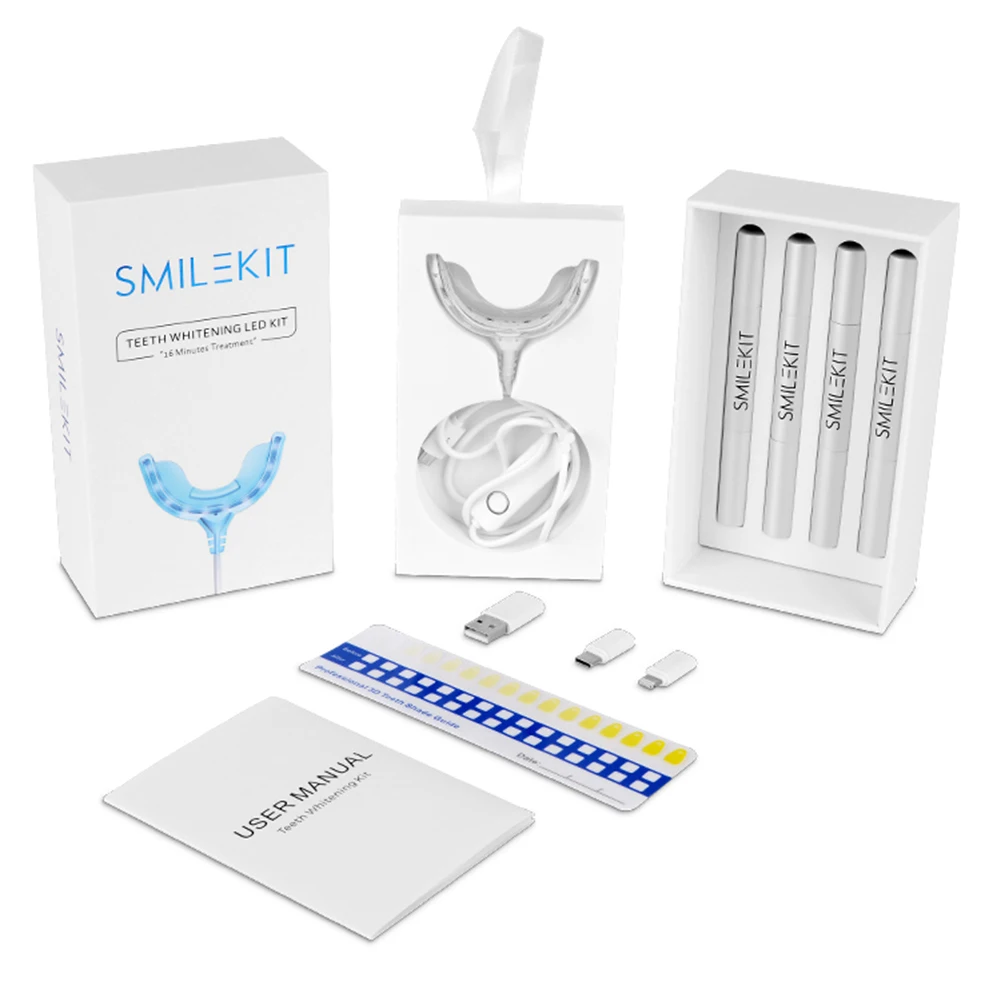 Smart Timing 16, светодиодный  – обзор и цена Teeth Whitening Bleaching Kit