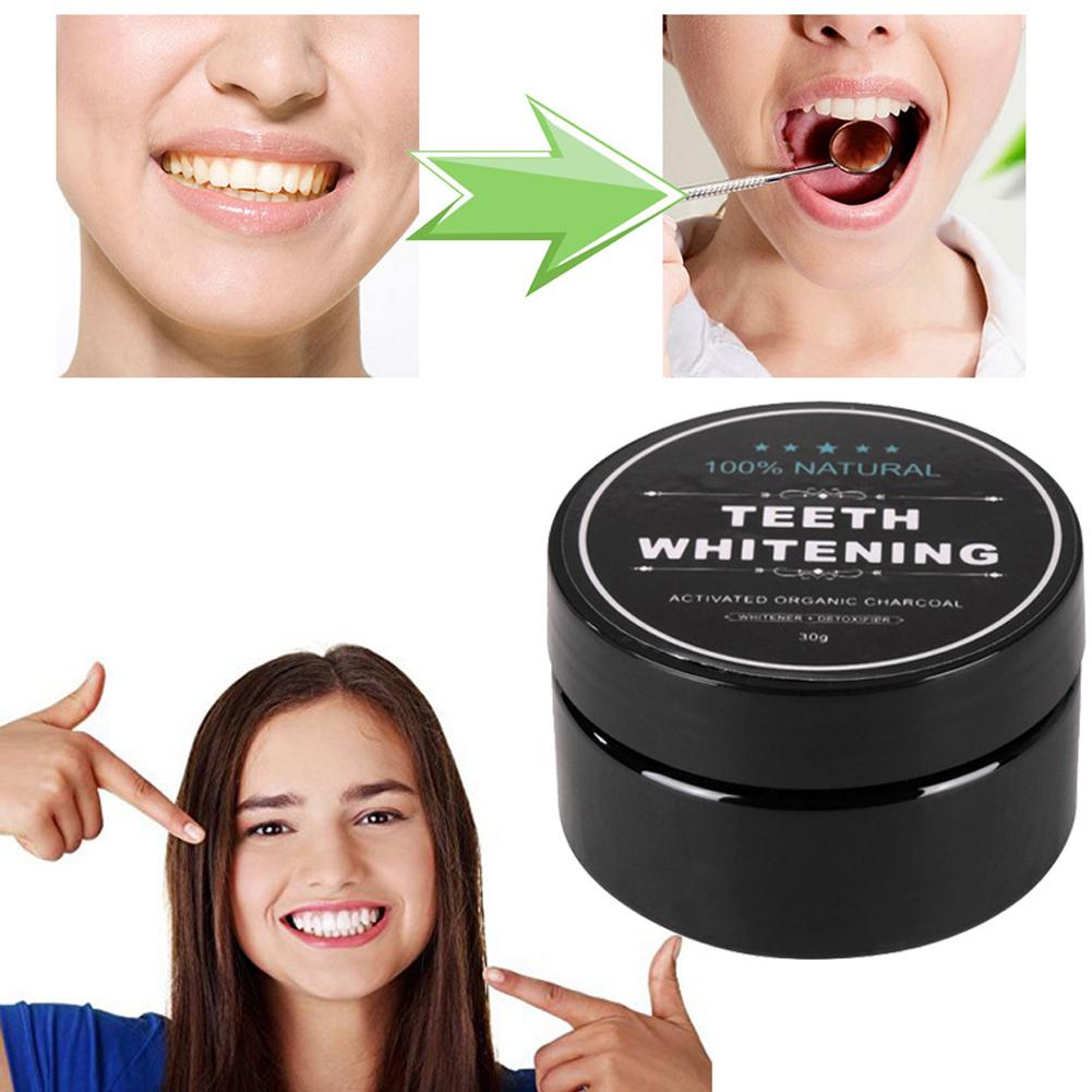 30 г натуральный порошок для о – обзор и цена Teeth Whitening Activated Organic Charcoal